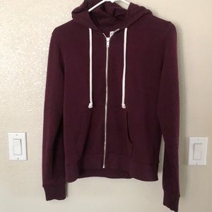 Burgundy zip hoodie from H&M